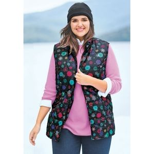 Woman within quilted puffy vest size 26/28
